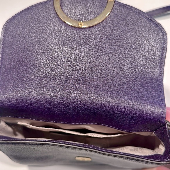 MICHAEL KORS Fulton Women Shoulder Bag Crossbody Iris Purple Leather Like New! - Picture 6 of 6